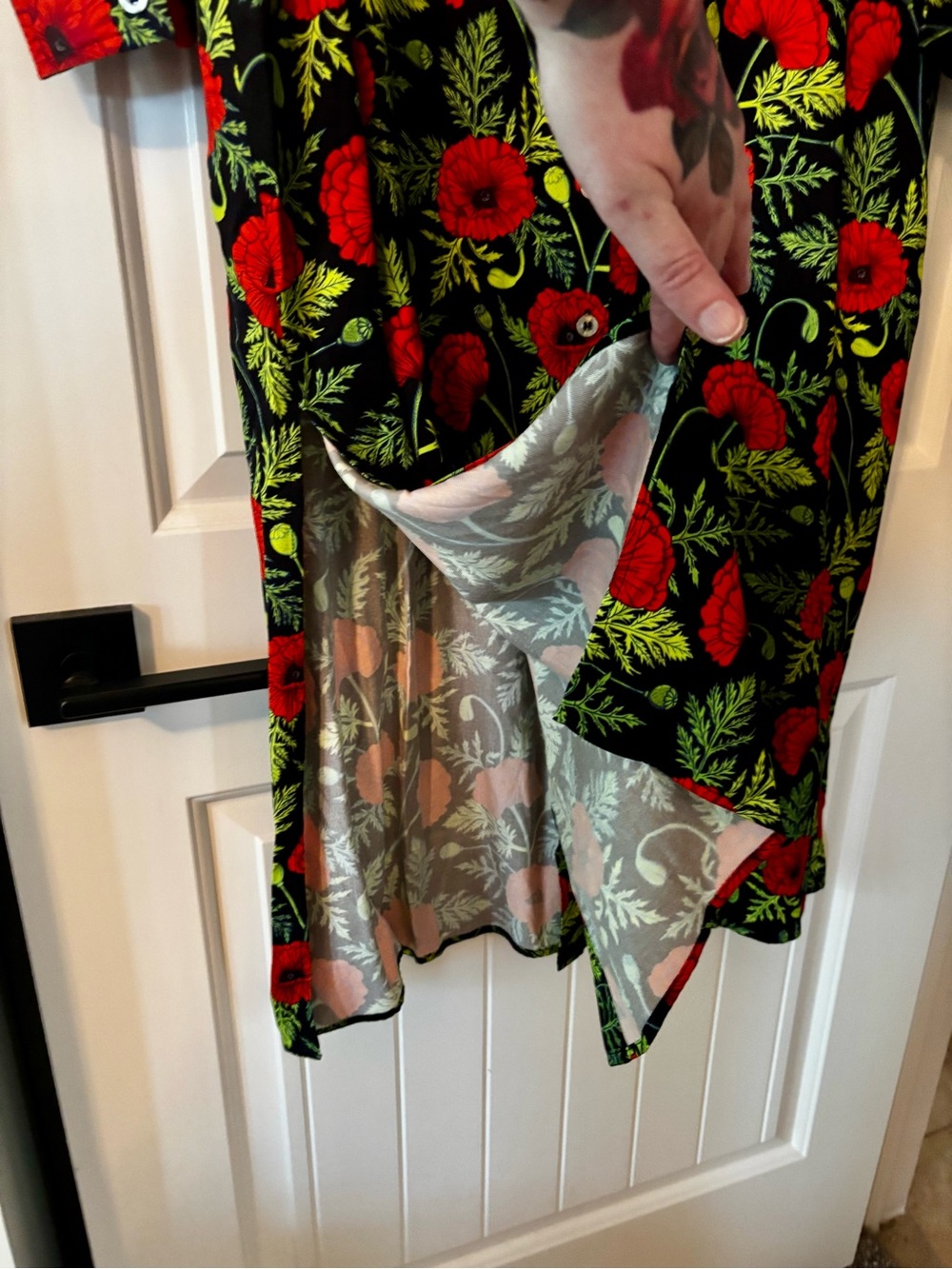 Hemloya Zaha Midi Shirt Dress in Orange Poppy Print - Picture 8 of 11
